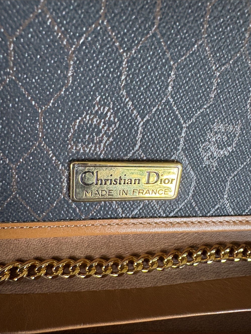 Christian Dior Honeycomb Chain Shoulder Bag Convertible Short Crossbody Bag Auth - Picture 5 of 15